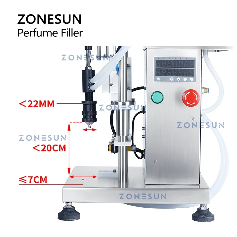 Perfume Fragrance Liquid - ZONESUN ZS-YTZL500S Einzelkopf-Pneumatik-Vakuum-Parfüm-Abfüllmaschine, Duft, Duftflasche, Flüssigkeitsfüller