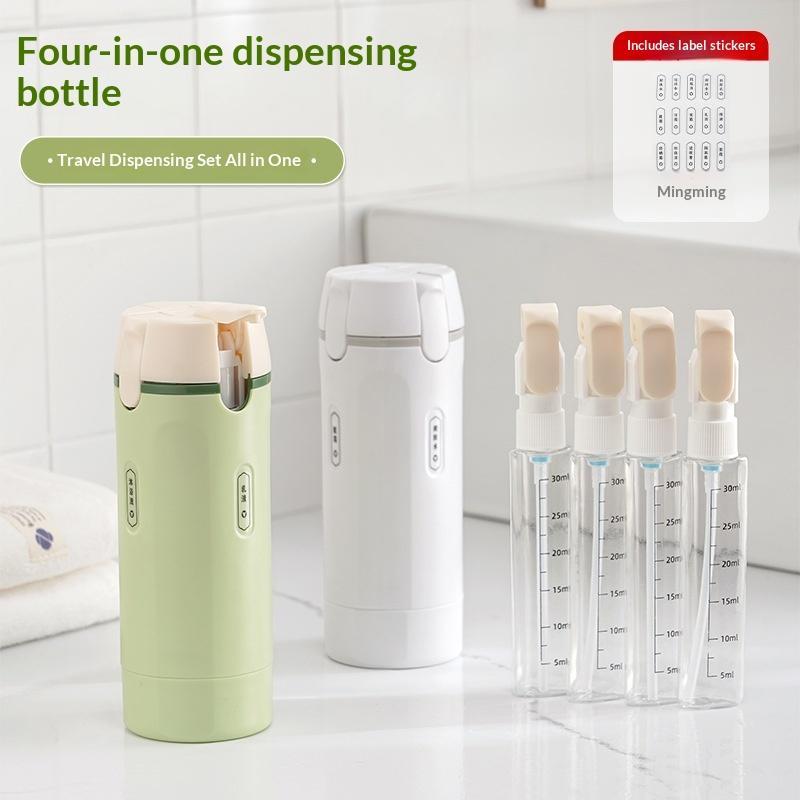 Perfume Fragrance Liquid - Auslaufsicheres 4-in-1 Nachfüllbares Reiseflaschen-Set Tragbares Spender-Kit