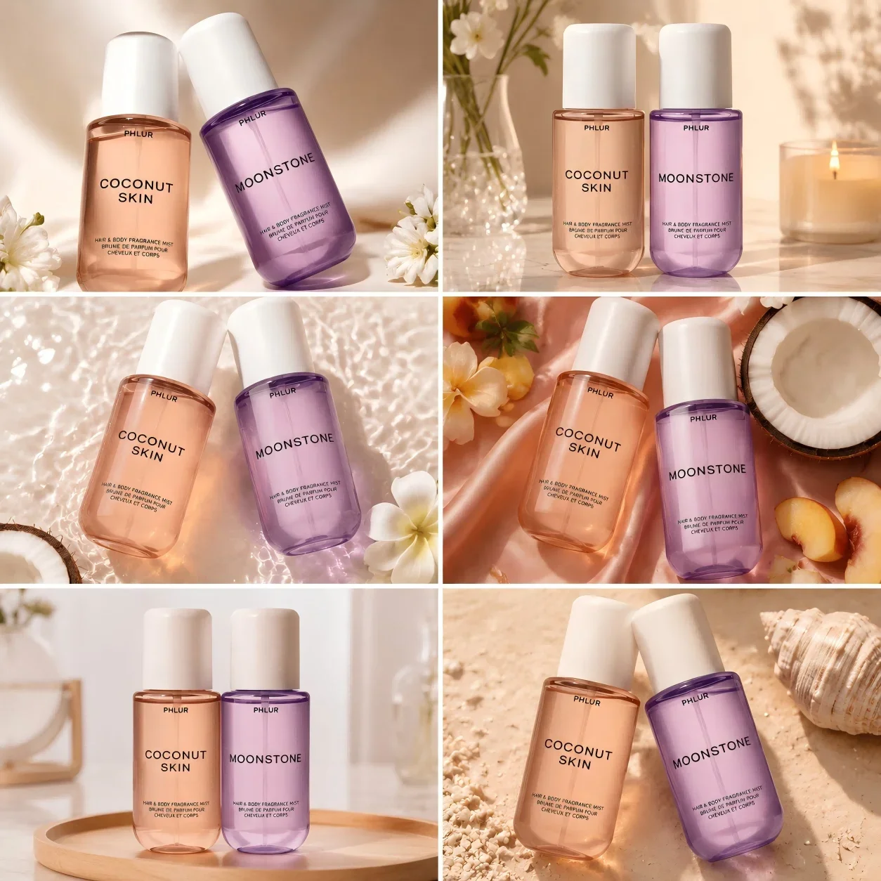 Perfume Fragrance Lasting - PHLUR Kokosnuss-Haut- & Mondstein-Haar- und Körperduft-Set,