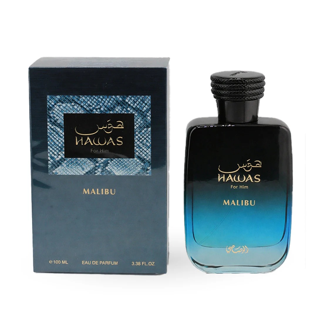 Rasasi Hawas Malibu For Him ED – Perfume Fragrance Bottle Bewertung und Preis